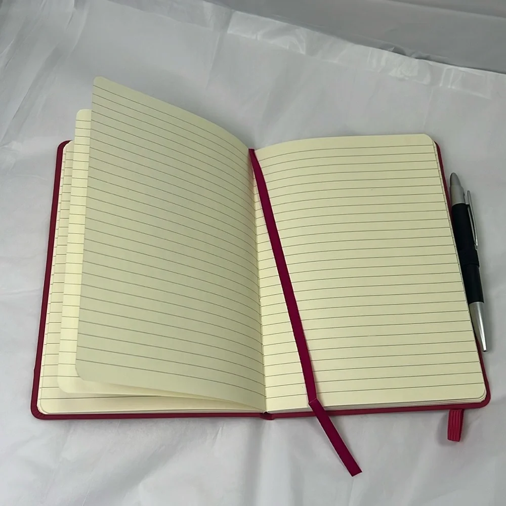 Journal Book Hardcover Lined Pen Holder NEW